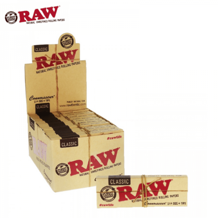 Raw Classic Connoisseur 1¼ Papers Tips 24PK 2